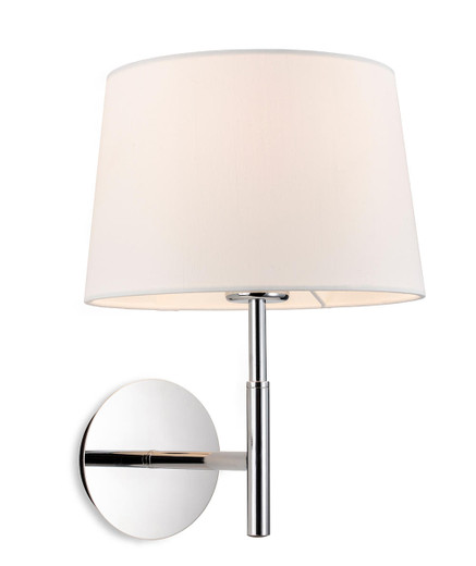 Firstlight Products Seymour Chrome with Cream Shade Wall Light