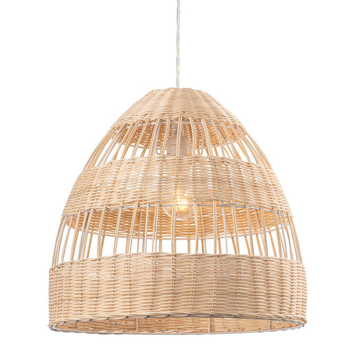 Firstlight Products Rattan Oblong Natural Pendant Light