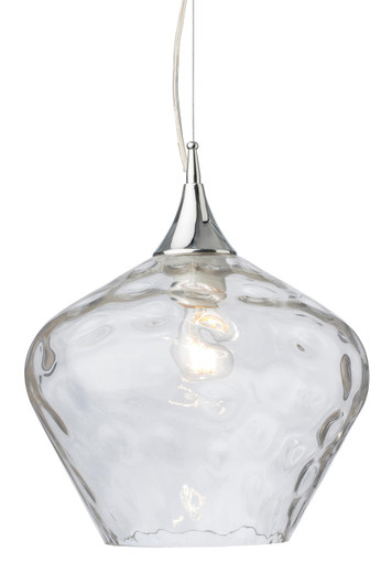 Firstlight Products Titan Chrome with Clear Glass Pendant Light