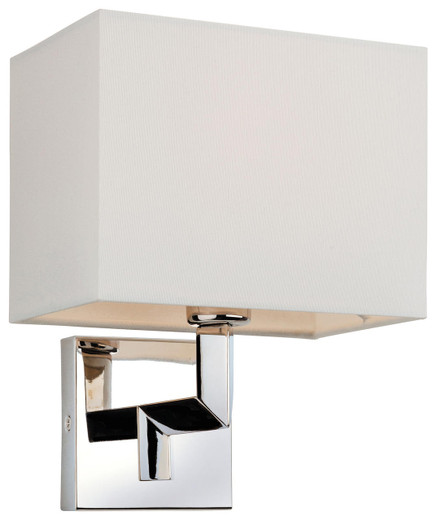 Firstlight Products Lex Chrome with Cream Shade Wall Light