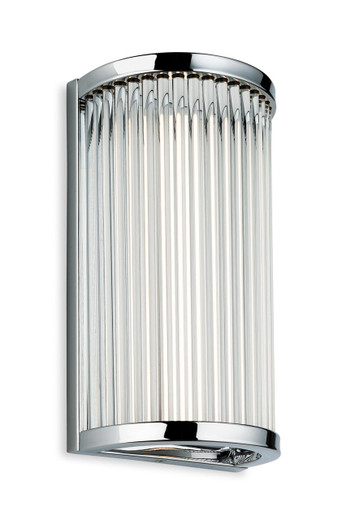 Firstlight Products Jewel Chrome and Clear Glass Rods 25cm LED Wall Light