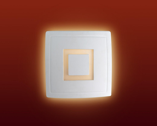 Firstlight Products Square Panelled Ceramic Unglazed Paintable Wall Light