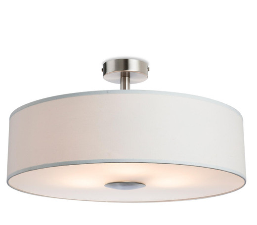 Firstlight Products Madison 3 Light Cream Semi Flush Ceiling Light