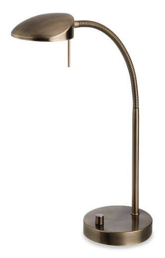 Firstlight Products Milan Antique Brass Adjustable LED Table Lamp