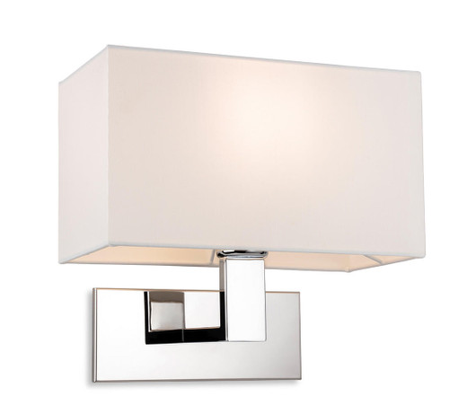 Firstlight Products Raffles Chrome with Cream Shade Wall Light