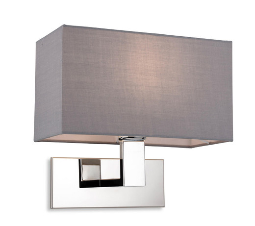 Firstlight Products Raffles Chrome with Grey Shade Wall Light