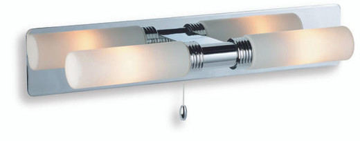 Firstlight Products Spa 2 Light Chrome with Opal Glass IP44 Wall Light