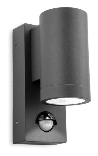 Firstlight Products Shelb Graphite with Sensor IP65 LED Wall Light