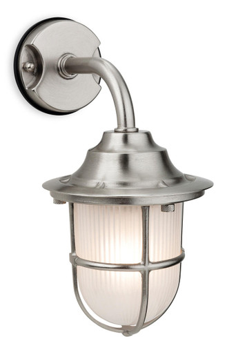 Firstlight Products Nautic Nickel with Frosted Glass IP64 Wall Light