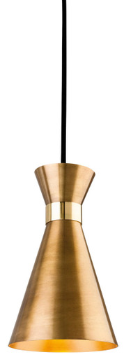Firstlight Products Ohio Antique Gold with Brass Pendant Light