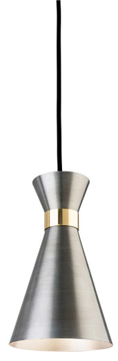 Firstlight Products Ohio Antique Silver with Brass Pendant Light