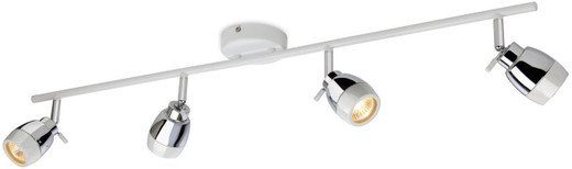 Firstlight Products Marine 4 Light White with Chrome IP44 Adjustable Bar Spotlight