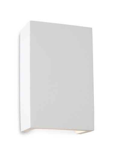 Firstlight Products Gallery White Square Plaster Paintable LED Wall Light