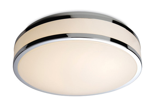 Firstlight Products Atlantis Chrome with White Diffuser IP44 LED Flush Ceiling Light