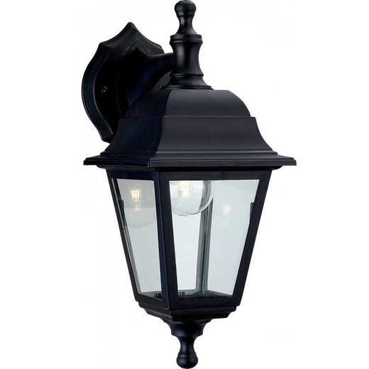 Firstlight Products Oslo Black Resin Lantern Uplight or Downlight IP44 Wall Light