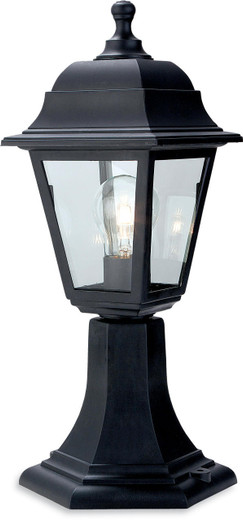 Firstlight Products Oslo Black Resin Lantern IP44 Post Top Light