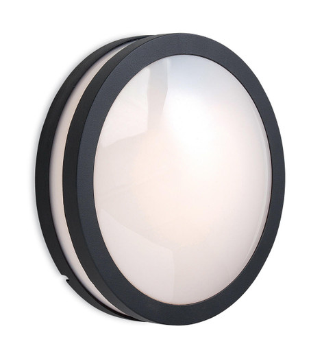 Firstlight Products Zenith Graphite with Opal Diffuser IP54 Flush Ceiling or Wall Light