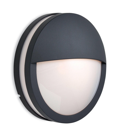 Firstlight Products Zenith Graphite Half Covered with Opal Diffuser IP54 Wall Light