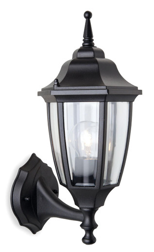 Firstlight Products Faro Black Uplight IP44 Wall Light