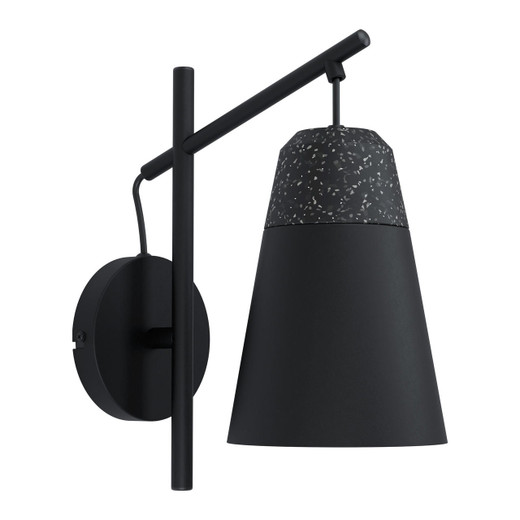 Eglo Lighting Canteras Black with Grey Terrazzo Wall Lamp