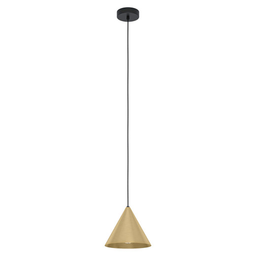 Eglo Lighting Narices Black with Brushed Brass Pendant Light