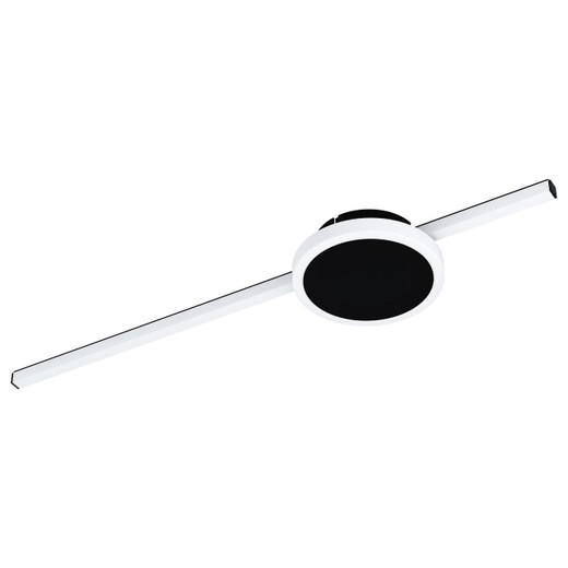 Eglo Lighting Sarginto Black with Opal Round LED Flush Ceiling or Wall Light