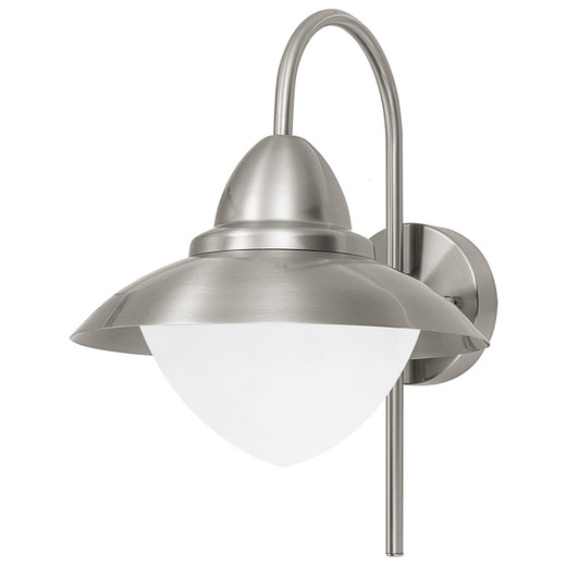 Eglo Lighting Sidney Stainless Steel with Opal IP44 Wall Light