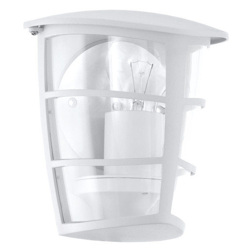 Eglo Lighting Aloria White with Clear Glass IP44 Wall Light