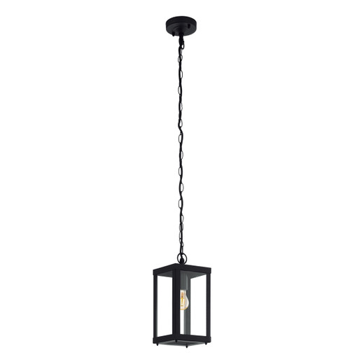 Eglo Lighting Alamonte Black with Clear Glass IP44 Pendant Light