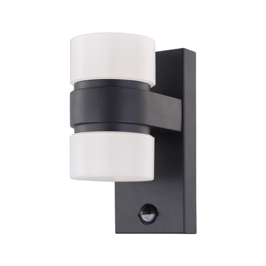 Eglo Lighting Atollari 2 Light Anthricite with Opal and Sensor IP44 Wall Light