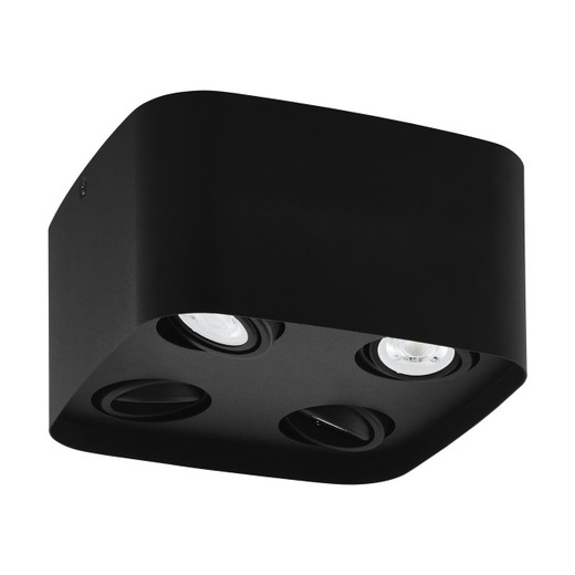 Eglo Lighting Caminales-Z 4 Light Black with Remote Controlled Colour Changing LED Spotlight