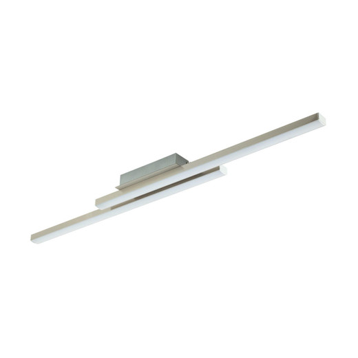 Eglo Lighting Fraioli-Z 2 Light Satin Nickel with Opal and Remote Controlled Colour Changing LED Flush Ceiling Light