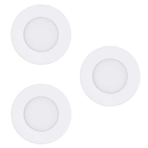 Eglo Lighting Fueva-Z White with Remote Control Tunable White 8.6cm IP44 LED Set of 3 Recessed Light