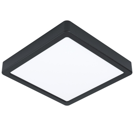 Eglo Lighting Fueva-Z Black with Remote Control Square IP44 LED Flush Ceiling Light