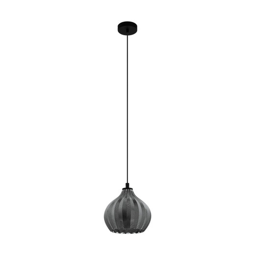 Eglo Lighting Tamallat Black with Smoked Glass Pendant Light