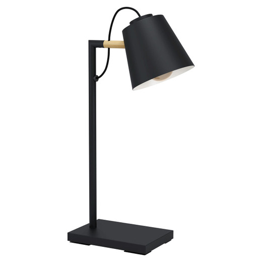 Eglo Lighting Lacey Black with Wood Table Lamp