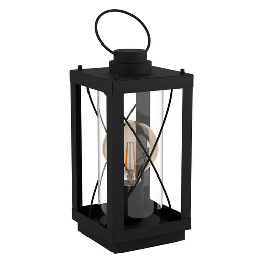 Eglo Lighting Bradford Black with Clear Glass Latticed Table Lamp