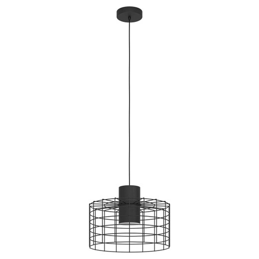 Eglo Lighting Milligan Black Caged 38cm Pendant Light