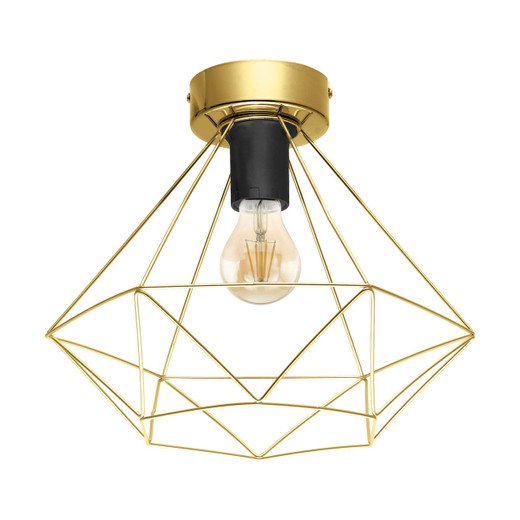 Eglo Lighting Tarbes Brushed Brass 32.5cm Flush Ceiling Light