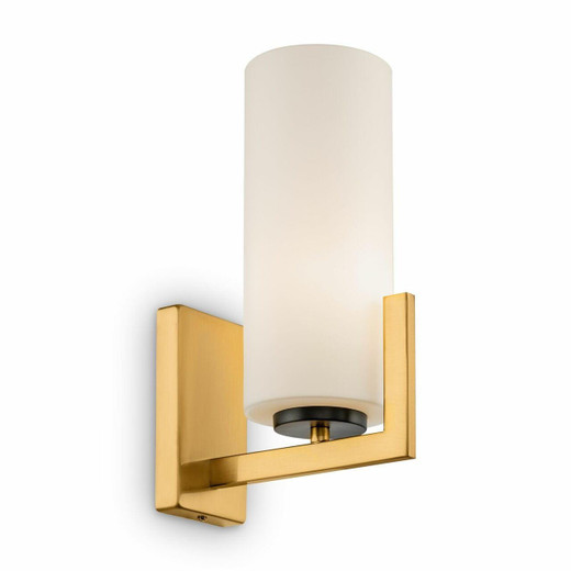 Maytoni Fortano Brass with Opal Glass Crystal Wall Light - Clearance
