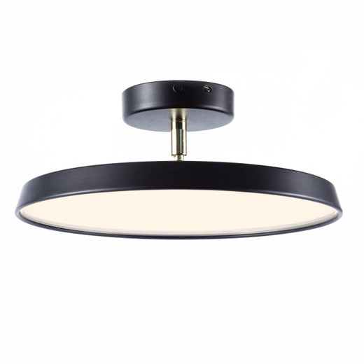 DFTP Kaito Pro 30 Black with White Diffuser Adjustable 30cm LED Flush Ceiling Light