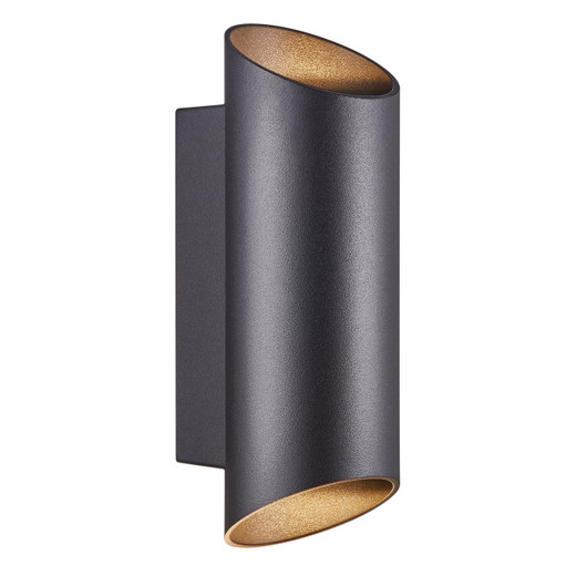 Nordlux Nico Black Round Up and Down IP54 Wall Light