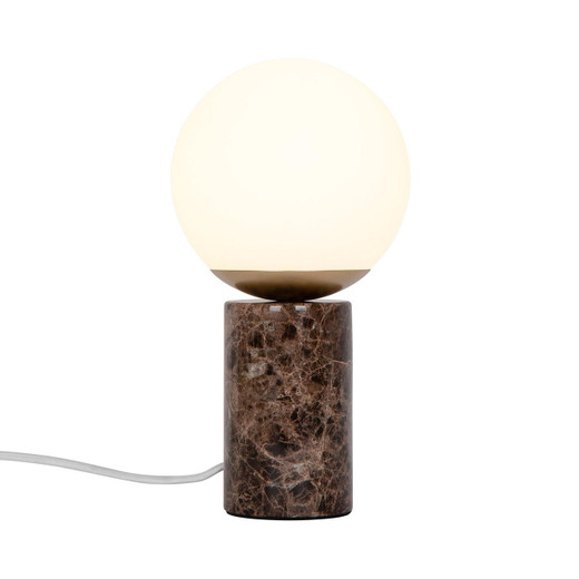 Nordlux Lilly Brown with White Opal Diffuser Marble Table Lamp