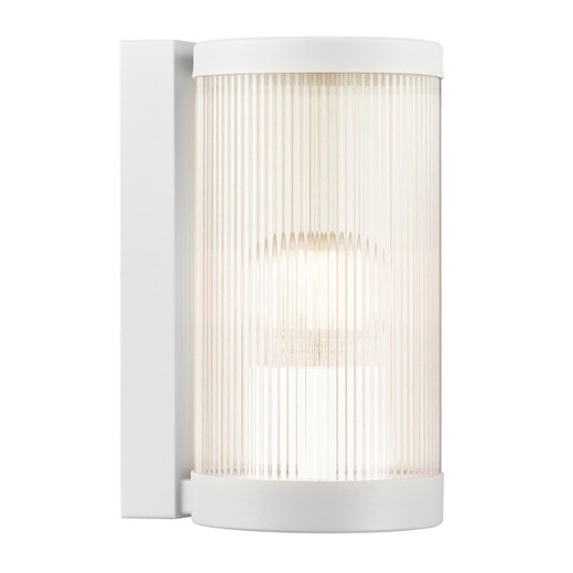 Nordlux Coupar White with Cylindrical Diffuser IP54 Wall Light