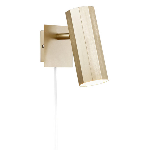 Nordlux Alanis Satin Brass with Adjustable Diffuser Wall Spotlight
