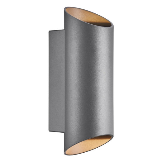 Nordlux Nico Anthracite Round Up and Down IP54 Wall Light