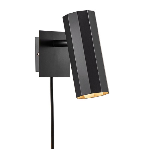 Nordlux Alanis Black with Adjustable Diffuser Wall Spotlight