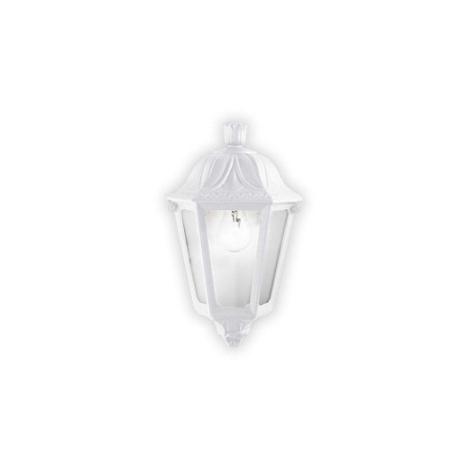 Ideal-Lux Anna AP1 White with Clear Glass 13cm Resin IP55 Wall Light 