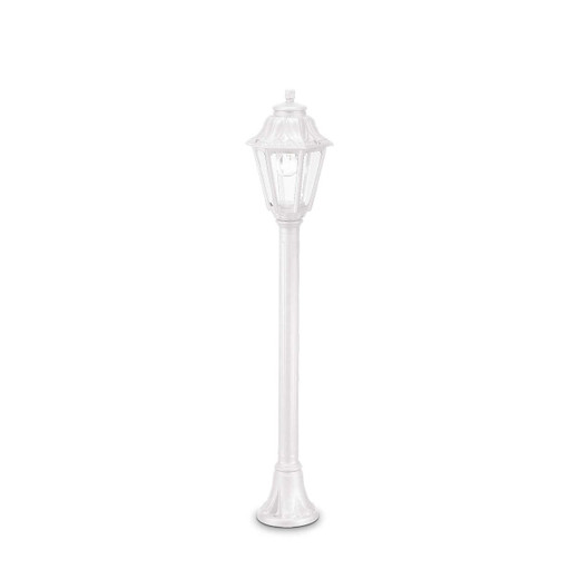 Ideal-Lux Anna AP1 White with Clear Glass Resin IP55 Lamp Post Top Light 