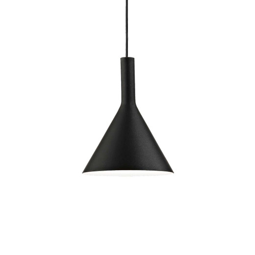 Ideal-Lux Cocktail SP1 Black Shade 20cm Pendant Light 